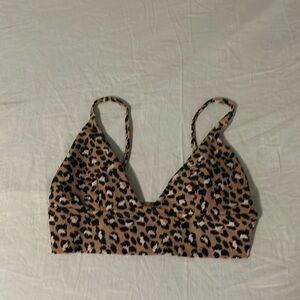 Aerie bathing suit top,triangle cheetah print
